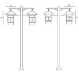 SPJ Lighting SPJ535 Double Lantern Post