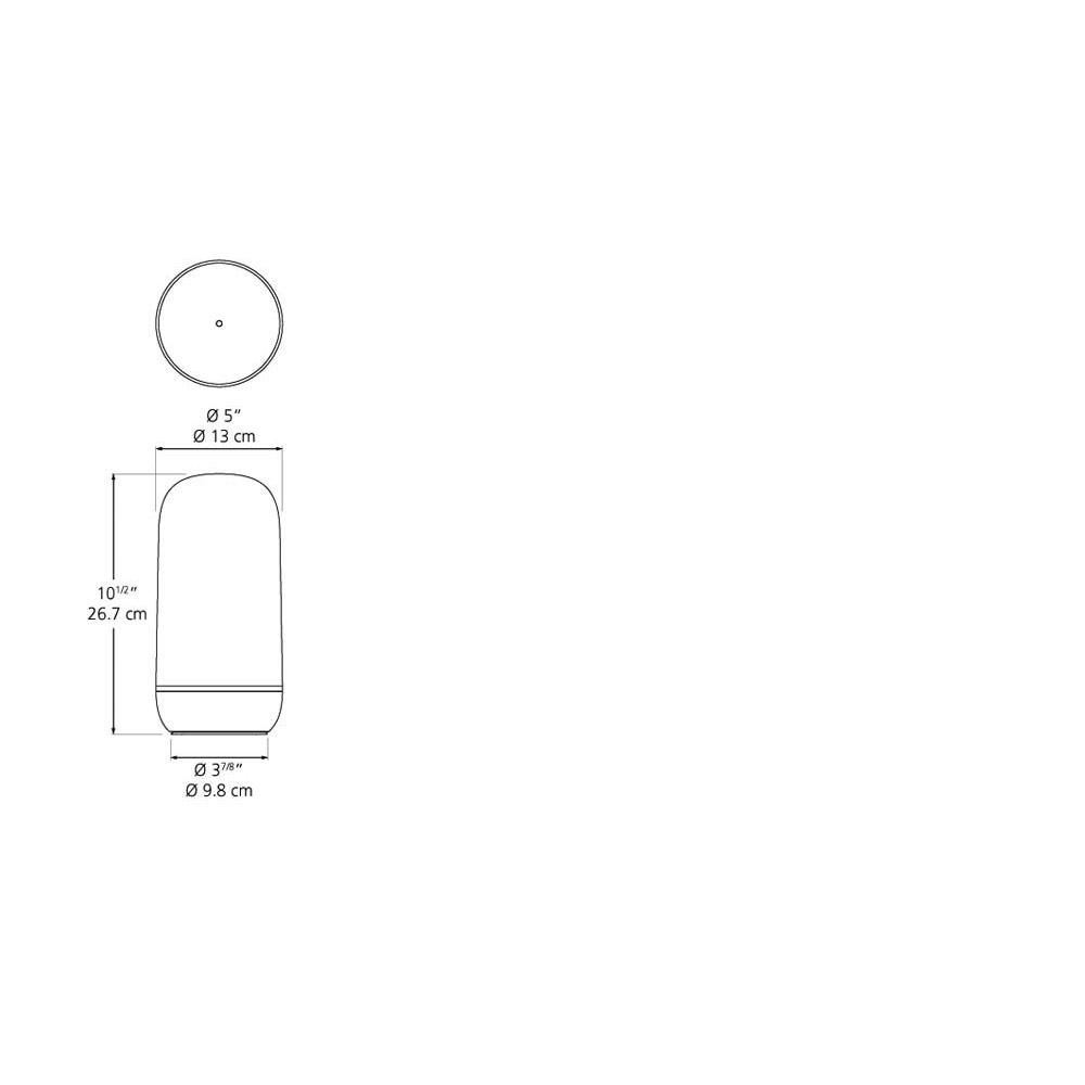 Artemide 0181025A Gople Portable Table LED 2.4W LED 30K 80CRI White 120V UL Additional Image 1