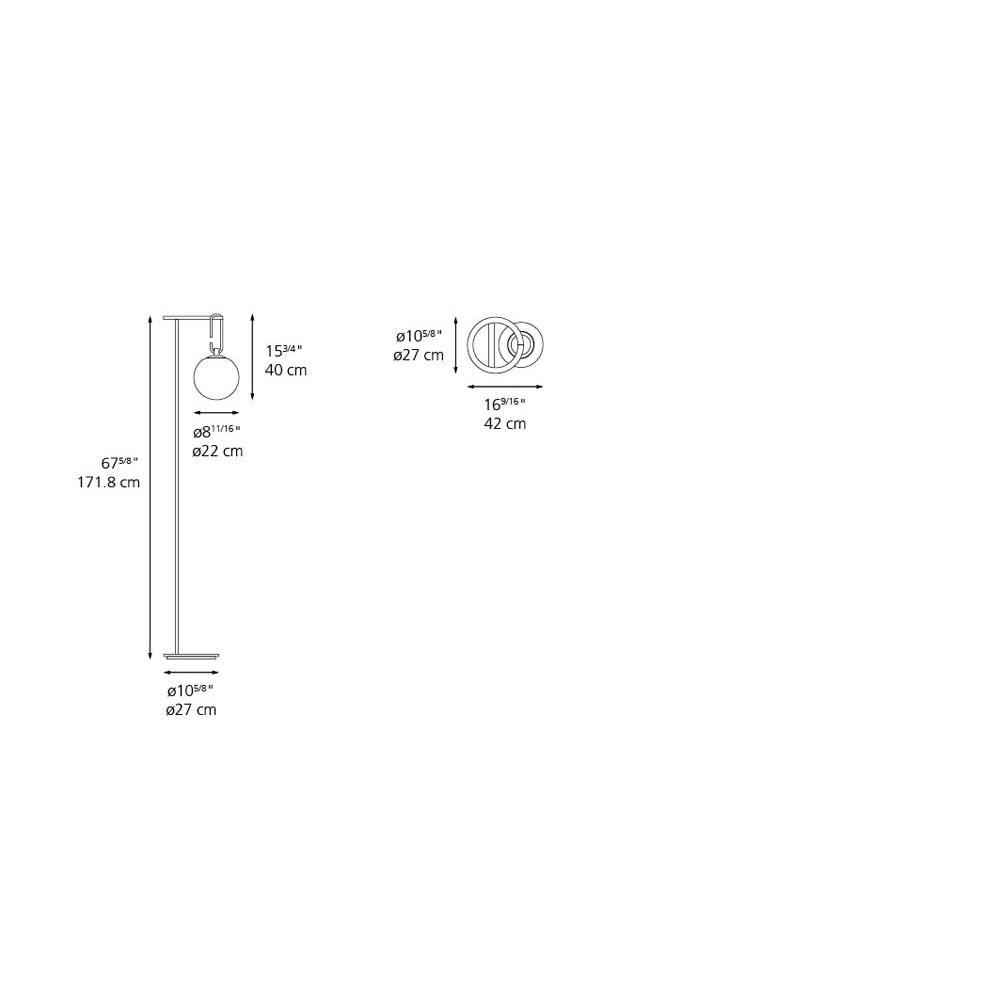 Artemide 1271018A Nh Floor LED Max 15W E26 Gold Additional Image 1