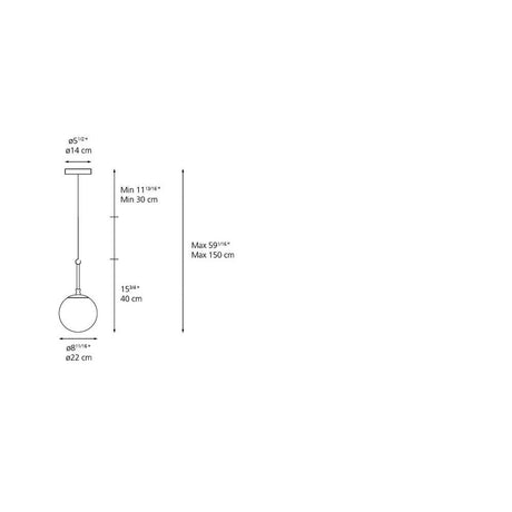 Artemide 1281018A Nh 22 Suspension LED Max 15W E26 Gold Additional Image 1