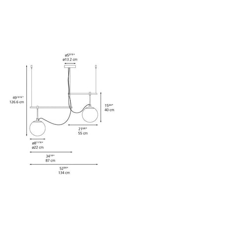 Artemide 1282018A Nh S3 2 Arms LED Max 2X15W E26 Gold Additional Image 1