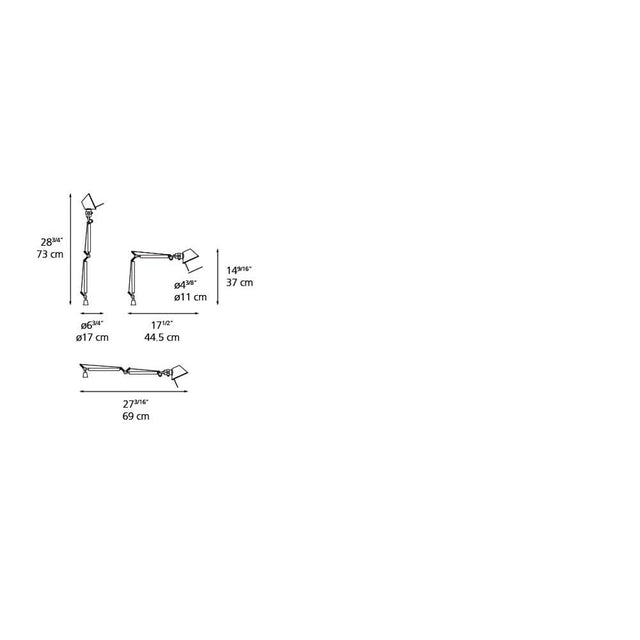 Artemide A010908 Tolomeo Micro Body INC 60W E12 Aluminum Additional Image 1