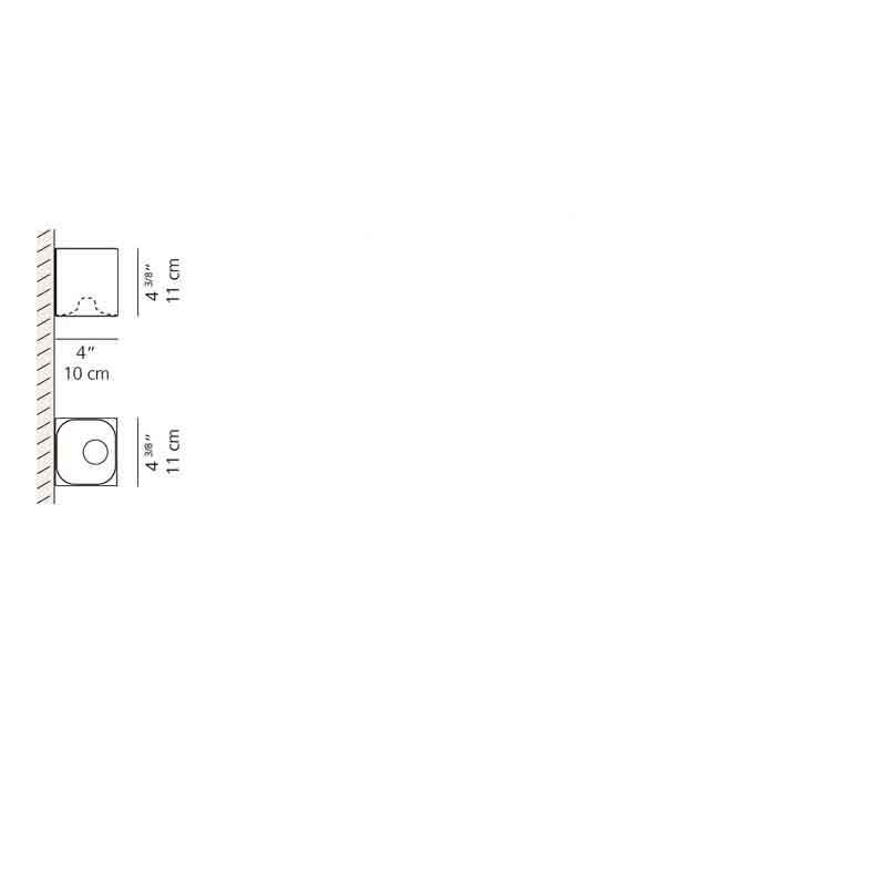 Artemide 0041028A Aede 20W LED 2-Wire Dimmable White Wall Light - Seginus Lighting