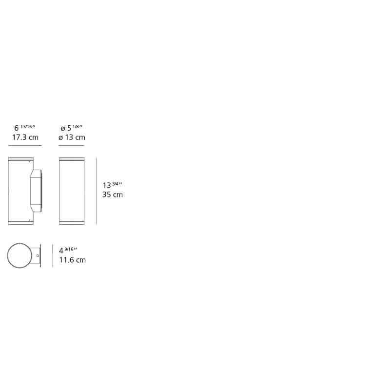 Artemide T4191N Calumet Single Outdoor Wall LED Light - Seginus Lighting