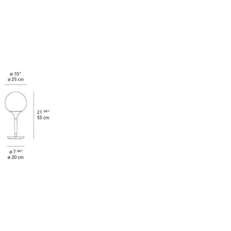 Artemide 1050005A Castore Max 100W E26 White Table Light 120V - Seginus Lighting