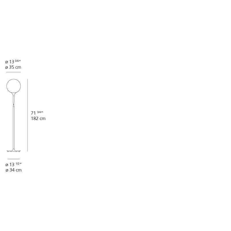 Artemide 105 Castore Max 150W E26 White Floor Light 120V - Seginus Lighting