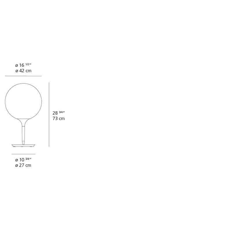 Artemide 104 Castore Max 150W E26 White Table Light 120V - Seginus Lighting