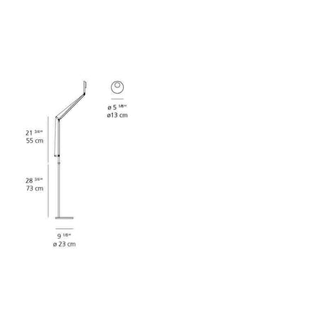 Artemide DEM2202 Demetra Professional 12W LED Matte Black Floor Light with Dimmable - Seginus Lighting