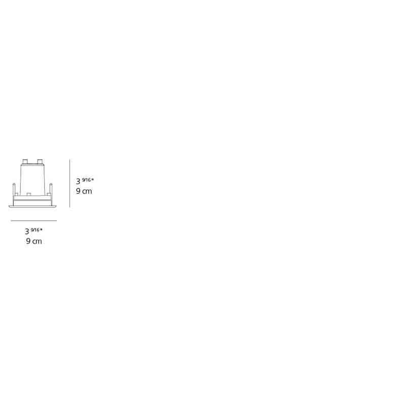 Artemide T40635W90 Ego 3.5W LED 90 Square Outdoor Ceiling Recessed Downlight 24V - Seginus Lighting