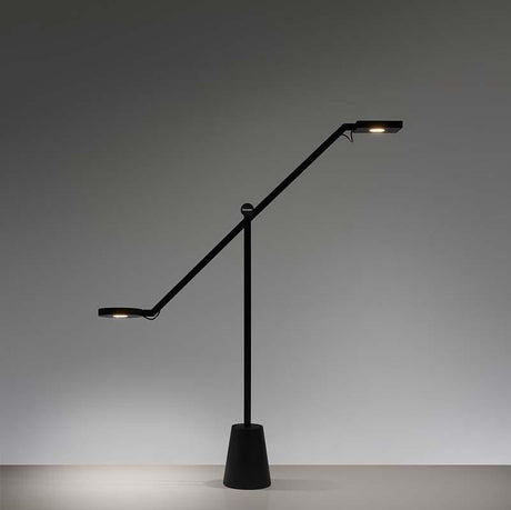 Artemide 1442010A Equilibrist 9W+3W LED Black with Dimmable Table Light - Seginus Lighting