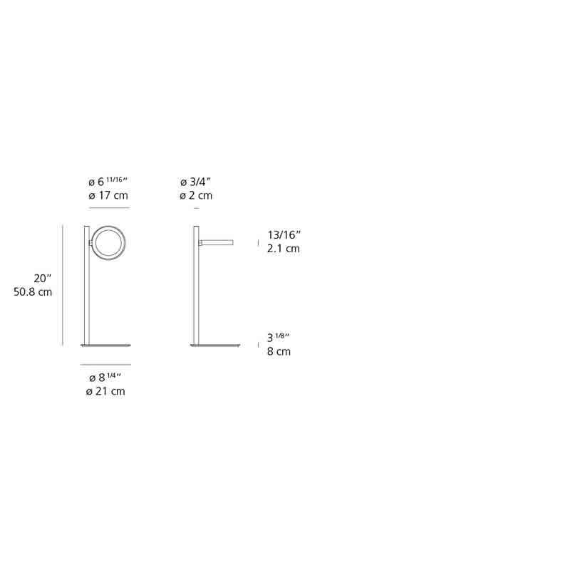 Artemide 1607018A Ipparco 8.5W LED Black Table Light - Seginus Lighting