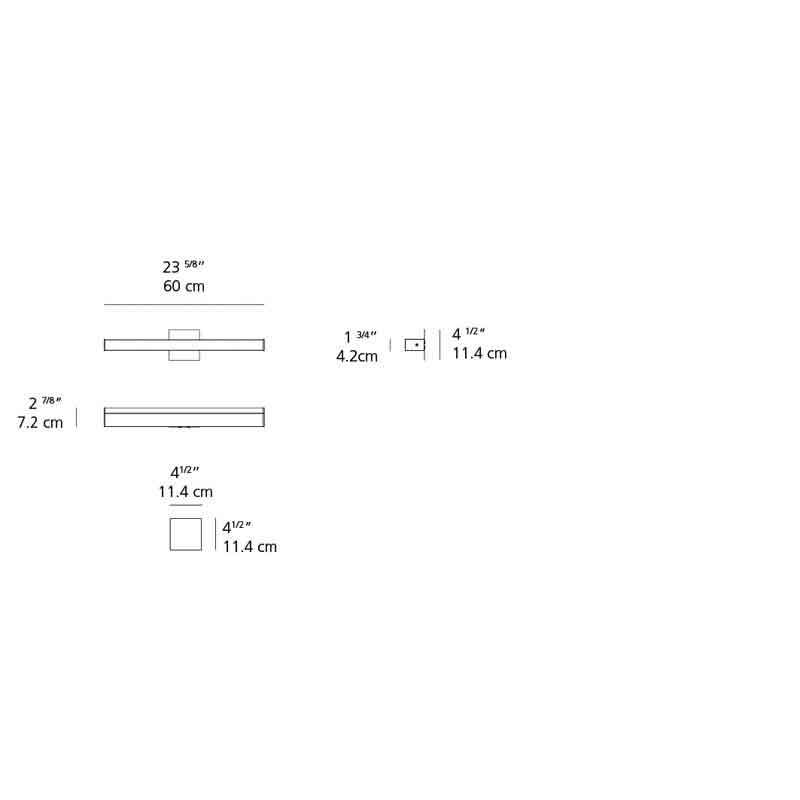 Artemide RDLBS9306A Ledbar 2-Wire Dimmable Wall/Ceiling Square LED Light 120V - Seginus Lighting