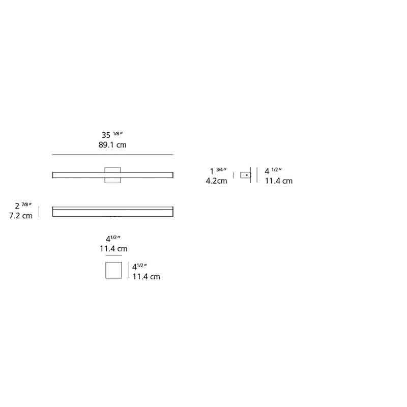 Artemide RDLBS9306A Ledbar 2-Wire Dimmable Wall/Ceiling Square LED Light 120V - Seginus Lighting