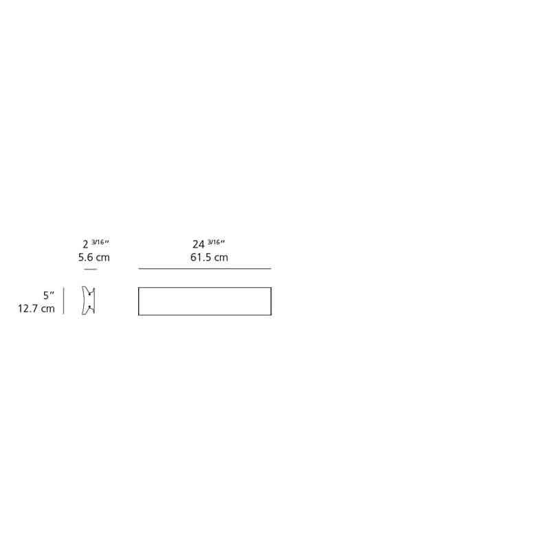 Artemide RDLC2B93 Lineacurve 42W 2-Wire Dimmable 24 Inch Dual LED Wall/Ceiling Light - Seginus Lighting