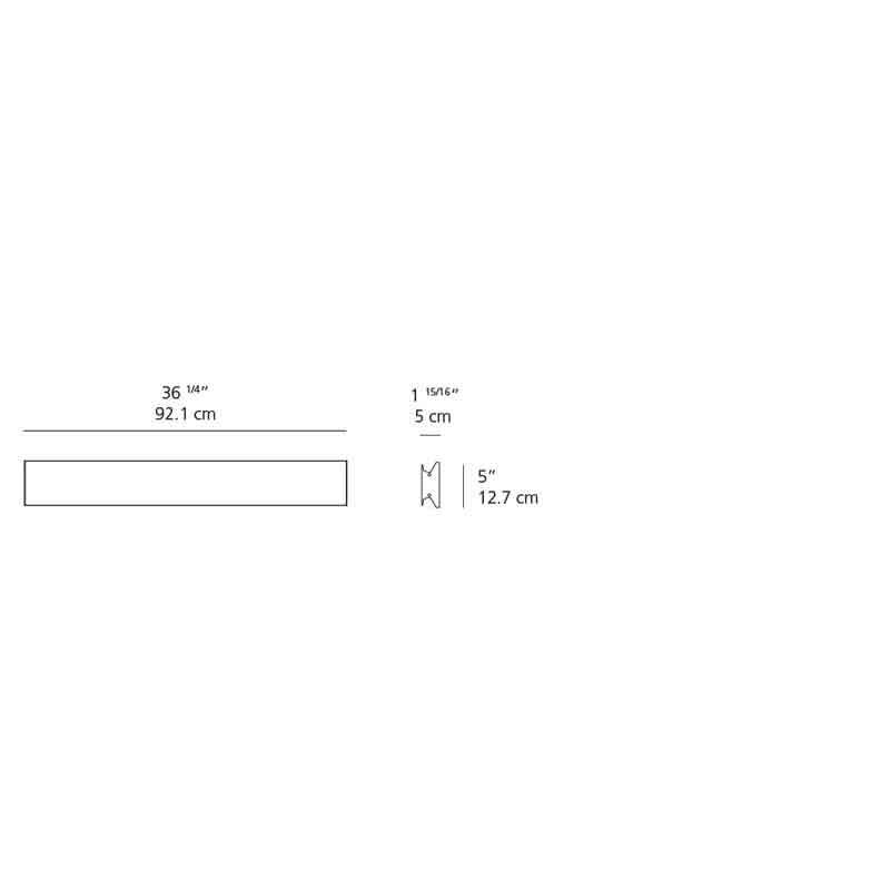 Artemide RDLF3D93 Lineaflat 30W 2-Wire Dimmable 36 Inch Mono LED Wall/Ceiling Light - Seginus Lighting