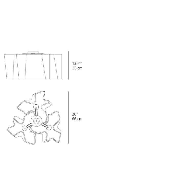 Artemide 04580 Logico Triple Nested Max 150W E26/A19 Ceiling Light 120V - Seginus Lighting