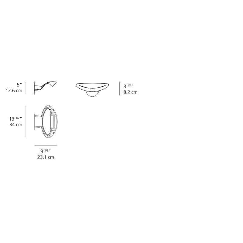 Artemide 0918 Mesmeri 27W LED Wall Light - Seginus Lighting