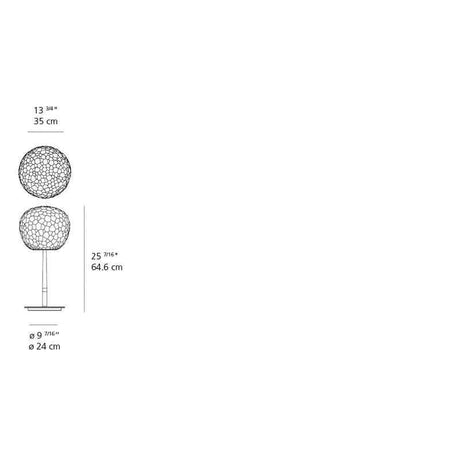 Artemide 1705015A Meteorite Max 100W E26 Chrome 35 Inch with stem Table Light - Seginus Lighting