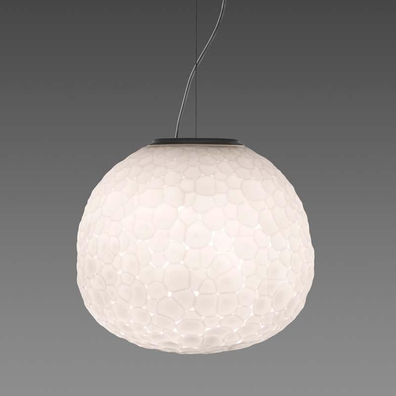 Artemide 17 Meteorite Max 100W E26 White Suspension Light - Seginus Lighting