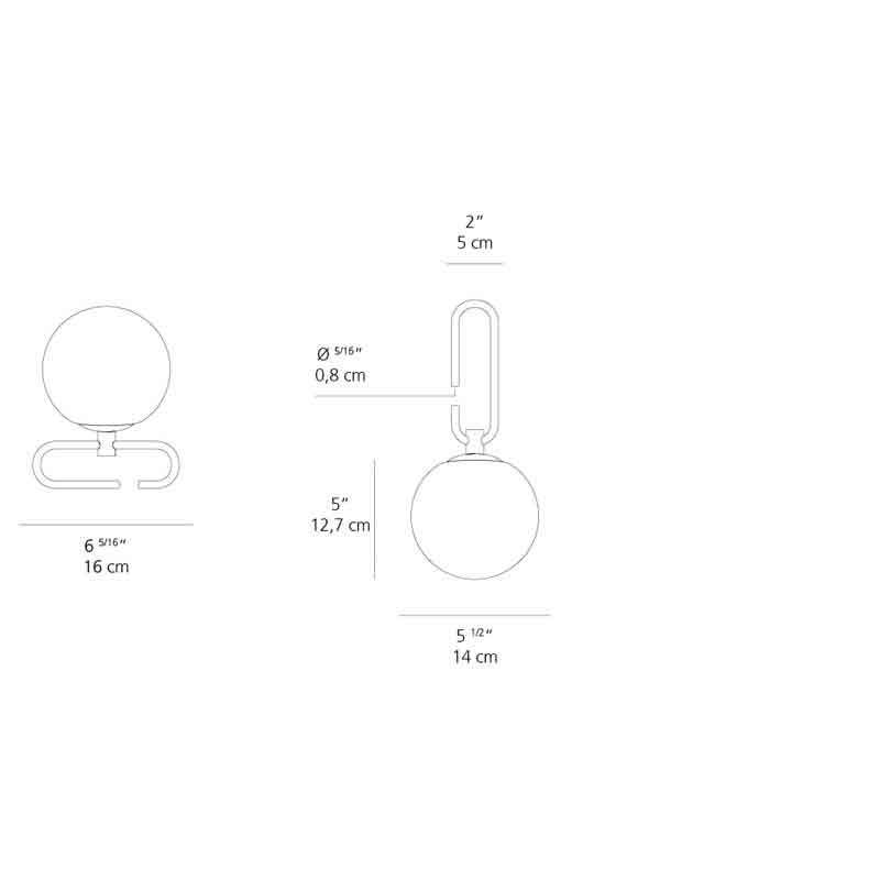 Artemide 1217018A NH1217 5W LED Gold Table/Hook Light - Seginus Lighting