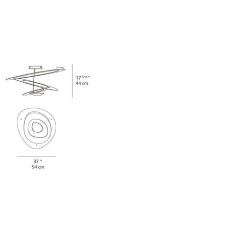 Artemide 1253 Pirce 2-Wire Dimmable 28W LED White Ceiling Light - Seginus Lighting