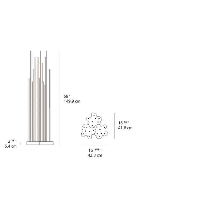 Artemide T087708 Reeds 28W LED Triple IP67 Outdoor Floor Light 120V - Seginus Lighting