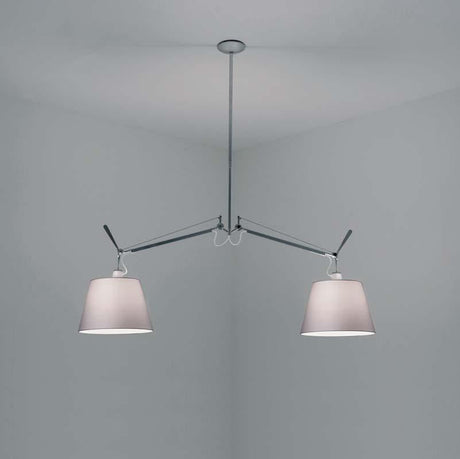 Artemide TOL1010 Tolomeo Double Shade Suspension with 10 Inch Diffuser Fiber - Seginus Lighting