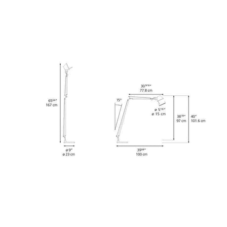 Artemide TLR0100 Tolomeo Max 100W E26 Aluminum Reading Floor Light - Seginus Lighting