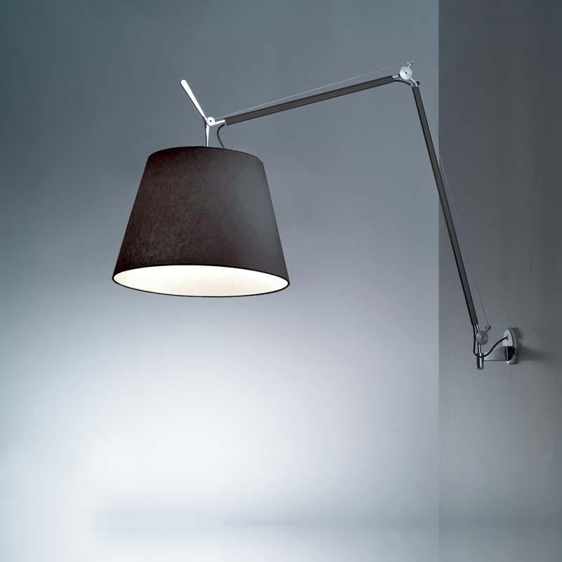 Artemide TLM110 Tolomeo Mega Max 150W E26 Black Wall Light - Seginus Lighting