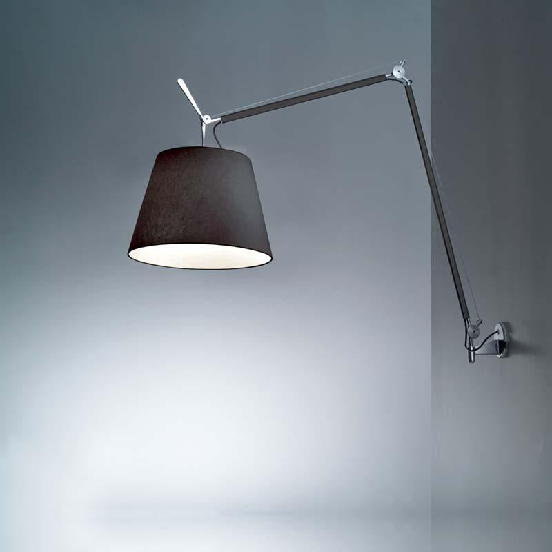 Artemide TLM110 Tolomeo Mega Max 150W E26 Black Wall Light - Seginus Lighting