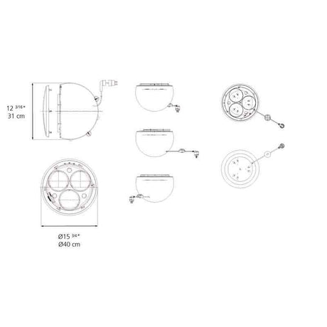 Artemide 0324015A Yang 42W LED Clear Floor Light - Seginus Lighting