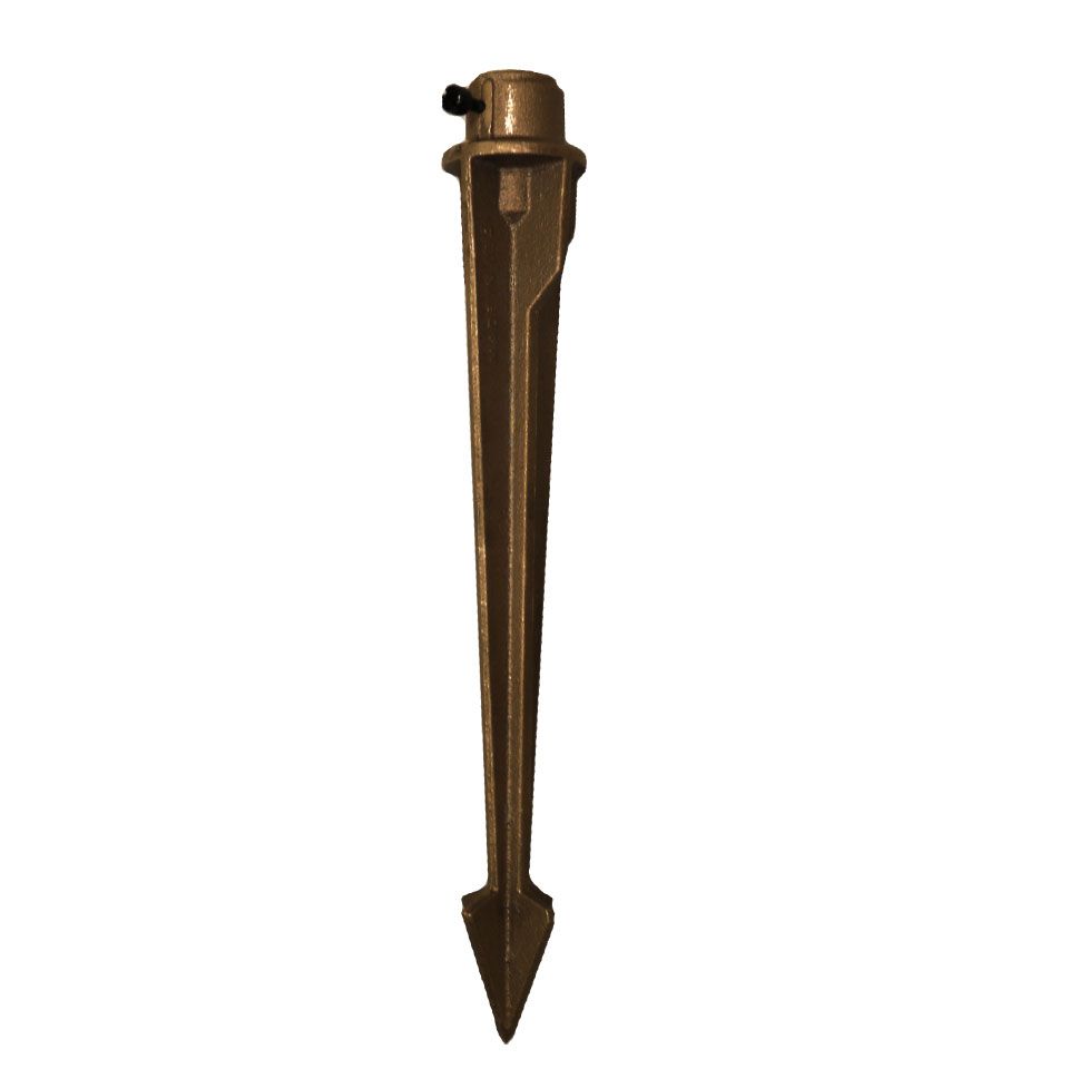 CLMS1CB Long Set-N-Stake Solid Bronze for larger fixtures, 13.5" long, solid, and sturdy,  By Cast Lighting