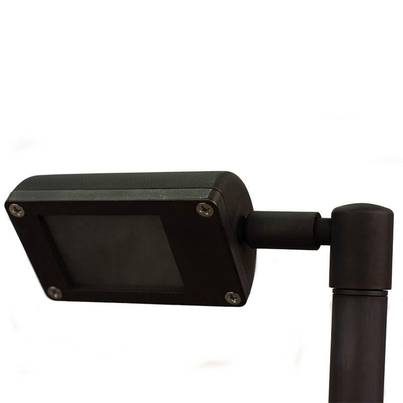 CopperMoon Lighting CM.205 Brass Rectangular Wash Light with Swivel Head and Copper Stem  With Stake