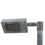 CopperMoon Lighting CM.205 Brass Rectangular Wash Light with Swivel Head and Copper Stem  With Stake