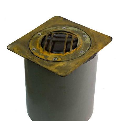 CopperMoon Lighting CM.360-G Brass In-Ground Light Grate and Top Plate
