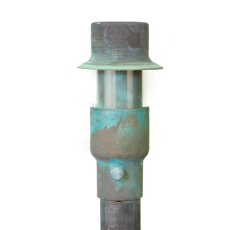 CopperMoon Lighting CM.500-20 Copper 2 1-2Inch 180 Directional Path Light Top 20 Inch Copper Stem With Stake