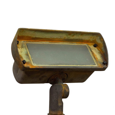 CopperMoon Lighting CM.885 Brass Double Wash Light Frosted or Clear Glass - 2 XMR-16  With Stake