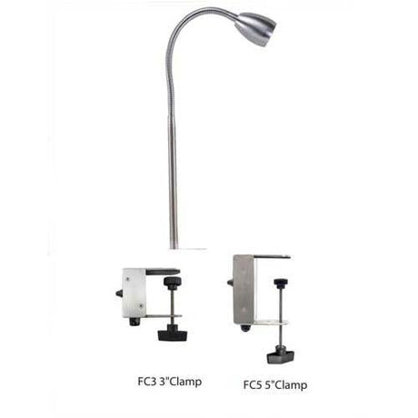 Focus Industries BQ-FC01 7W LED Clamp Series Threaded Egg Stainless Steel Barbecue Light
