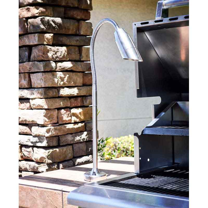Focus Industries BQ-FD02 7W LED Deck Mount Series Angled Bullet Stainless Steel Barbecue Light