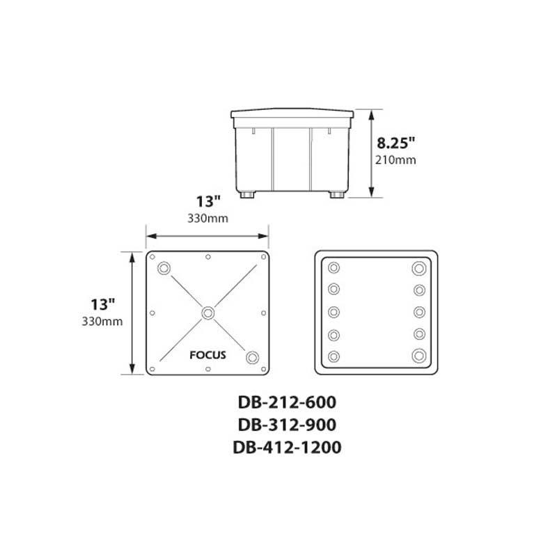 Focus Industries DB Series 600W Magnetic Transformer (2 core)