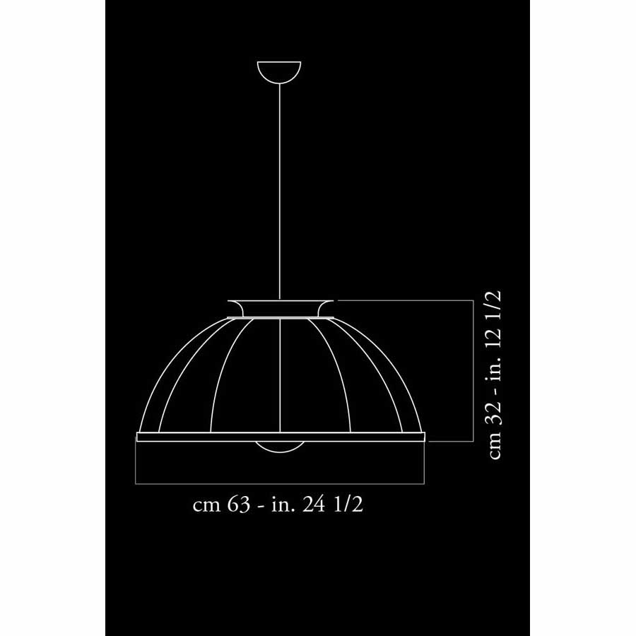 Fortuny 063DF-1 Cupola 63 Suspended Black Shade Lamp Additional Lamp 3