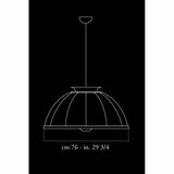Fortuny 076DF-1 Cupola 76 Suspended Black Shade Lamp Additional Lamp 3