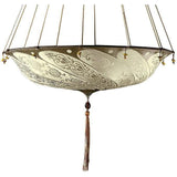 Fortuny 079-SA-1 Large Scudo Saraceno Decorated Silk Suspended Classic - 30-7/8"