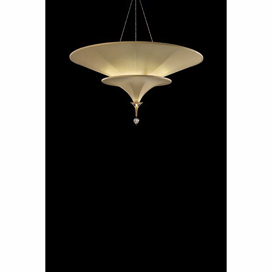 Fortuny 086CAR-1 Icaro 2 Tiers Glass Suspended Fibre Lamp Additional Lamp 2