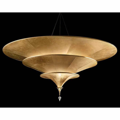 Fortuny 126CAR Icaro 3 Tiers Suspended Glass Fibre Leaf Lamp