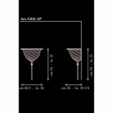 Fortuny G-041-AP-1 Glass Samarkanda Applique Wall Sconce - 16" Additional Image 3