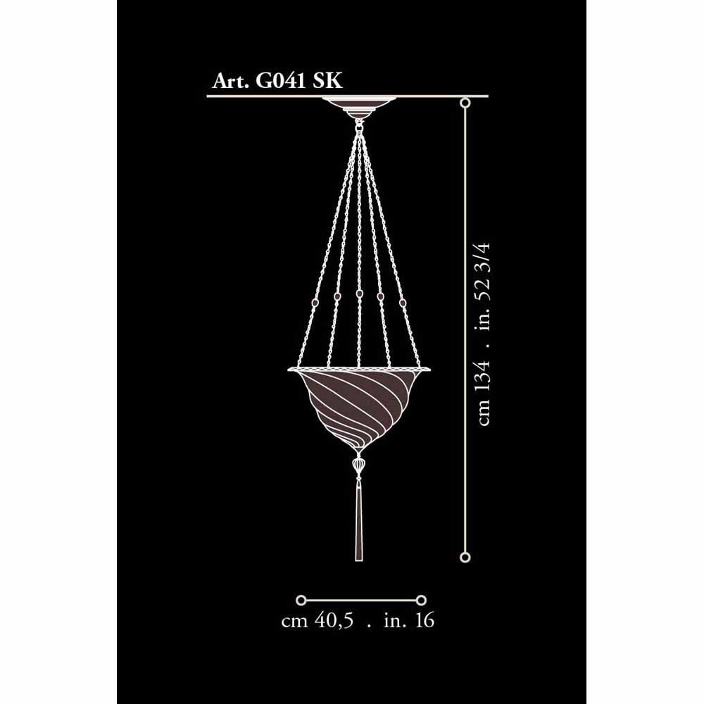 Fortuny G041SK-1 Glass Samarkanda Suspended Serpentine - 16" Additional Image 3