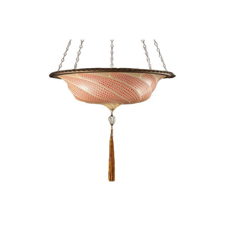 Fortuny G055SA-1 Small Scudo Saraceno Decorated Glass Suspended - 21-1/2" Additional Image 1