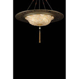 Fortuny G096SAC-1 Medium Glass Scudo Saraceno with Metal Ring Suspended - 37-3/4" Additional Image 2