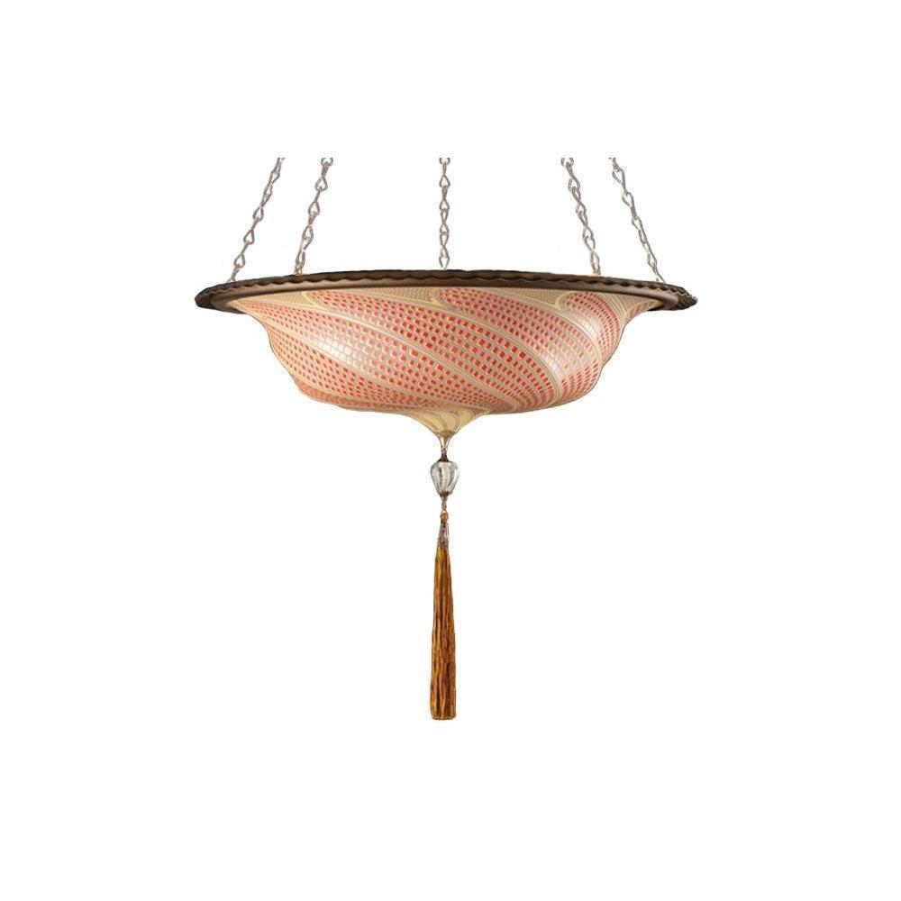 Fortuny G102SA-1 Large Glass Scudo Saraceno Lamp Suspended - 33-5/8" Additional Image 3